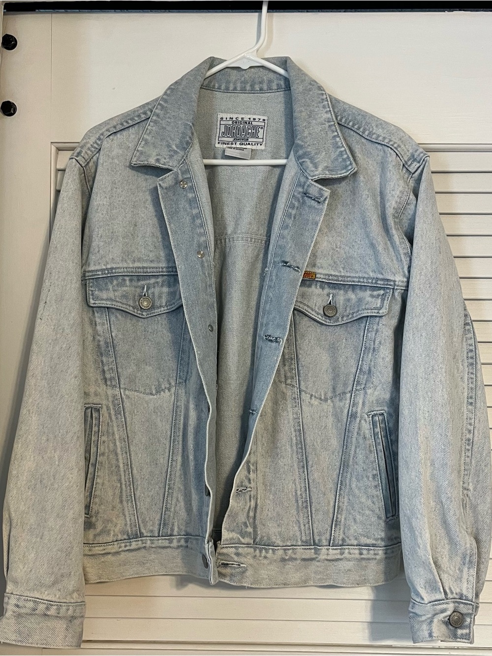 Vintage 90s Jordache Light Wash Jean Jacket - Medium